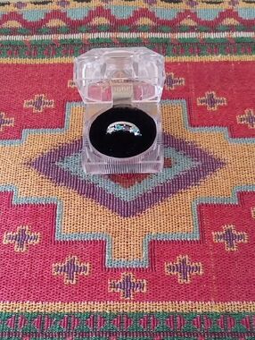 Sparkle Allure JC Penny Elegant Blue Silver Plated Women's Ring New